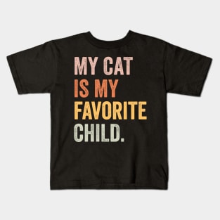 my cat is my favorite child Kids T-Shirt